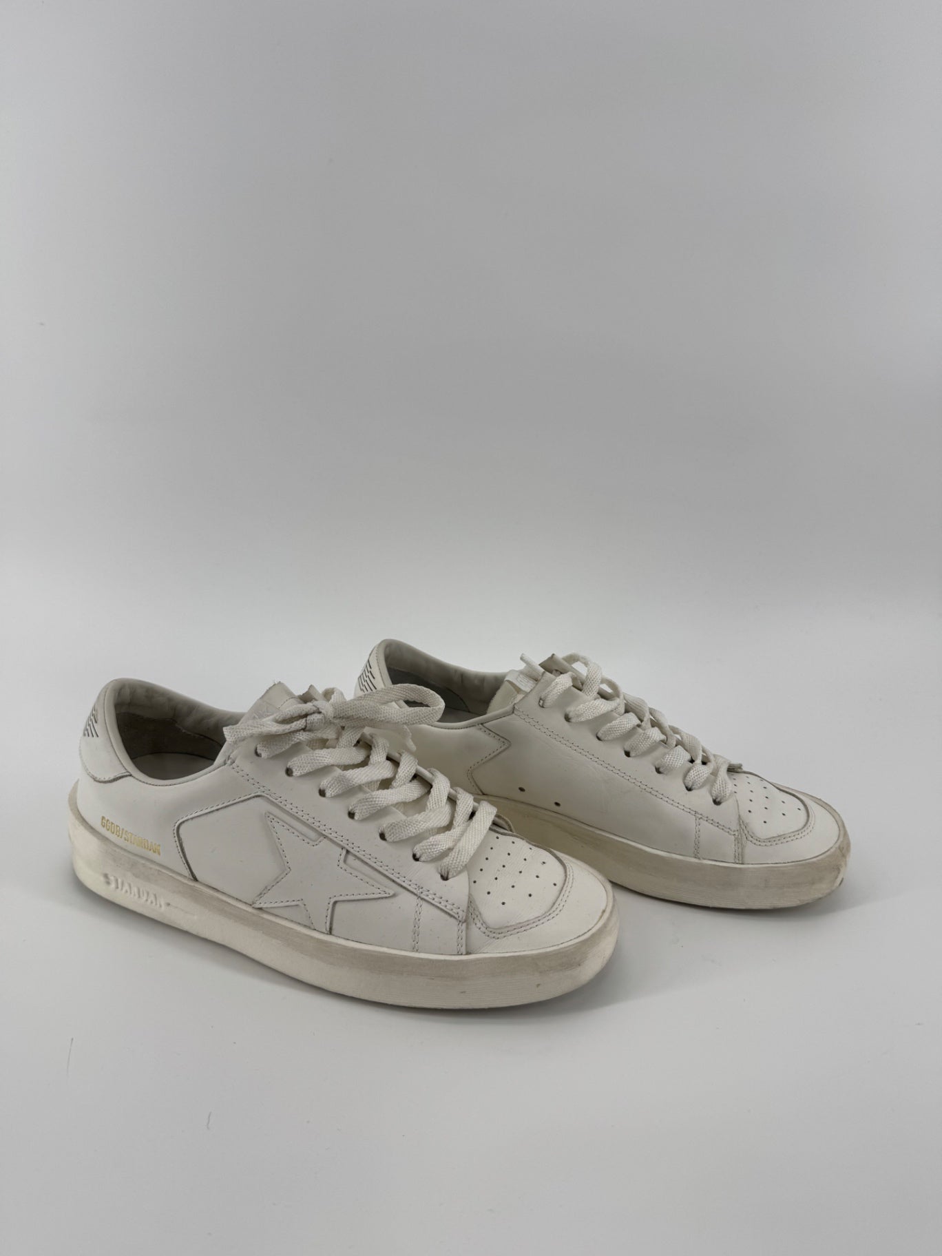 Golden Goose Stardan - White/White Leather Sneakers