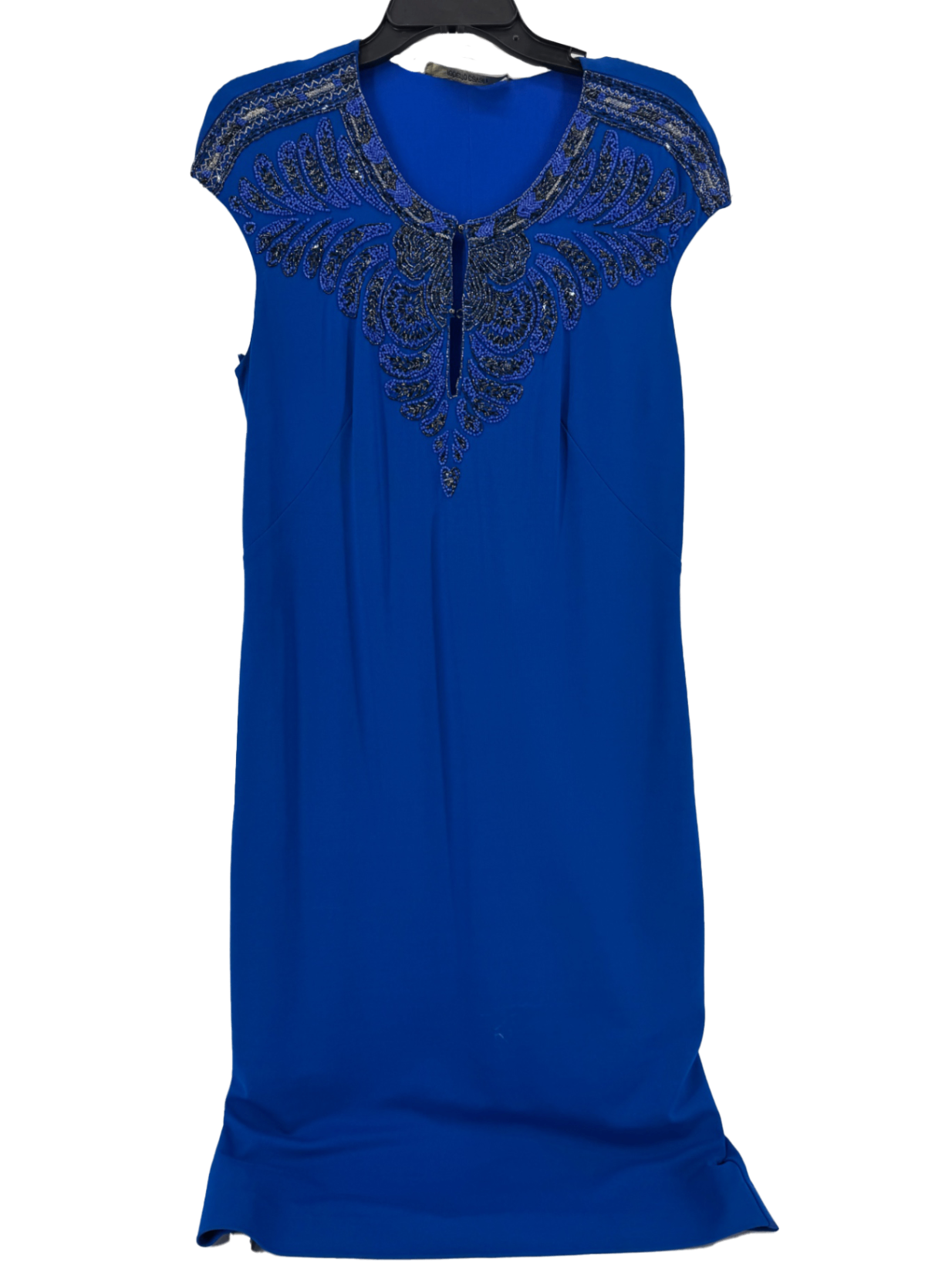 Roberto Cavalli Blue Beaded Midi Dress Size 46