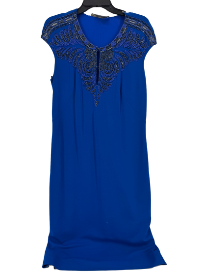 Roberto Cavalli Blue Beaded Midi Dress Size 46