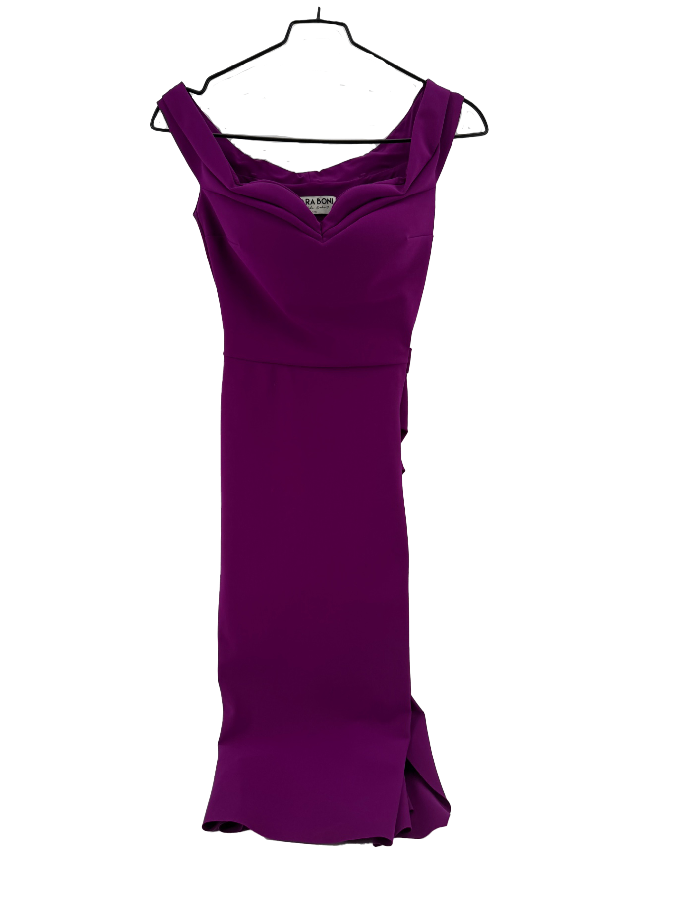 Chiara Boni Purple Side Ruffle Sleeveless Dress Size 40