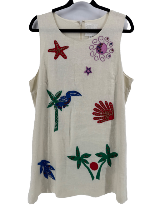 Johnny Was Linen Cassady Tank Top Size Large