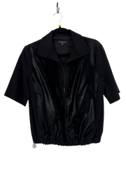 Joeffer Caoc Black Calfskin Pullover Top Size Medium