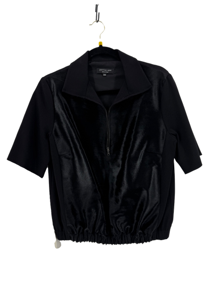 Joeffer Caoc Black Calfskin Pullover Top Size Medium