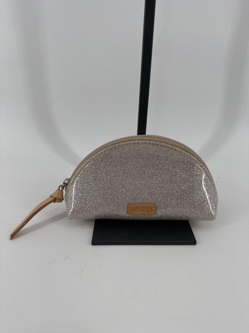 Consuela Pink Glitter Cosmetic Bag
