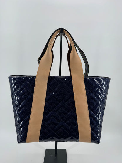 Consuela Navy Quilted Tote Bag
