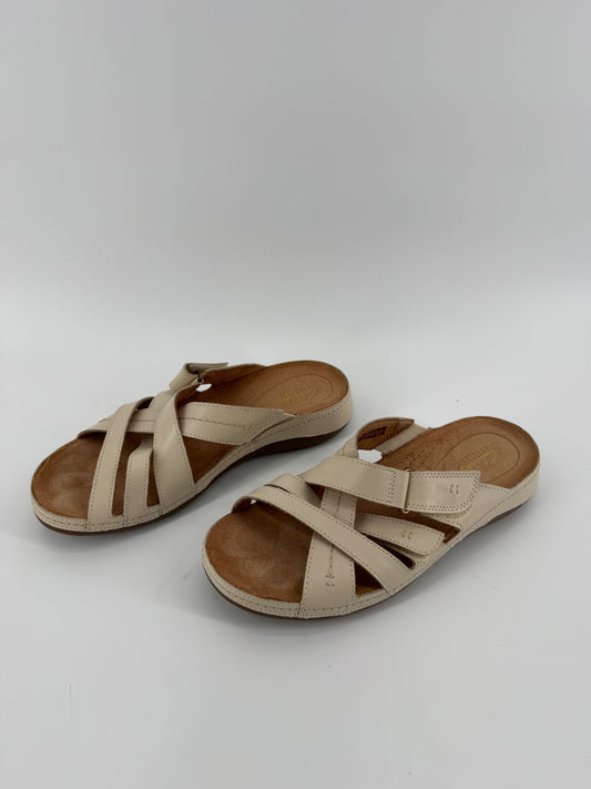 Clarks Beige Strap Sandals