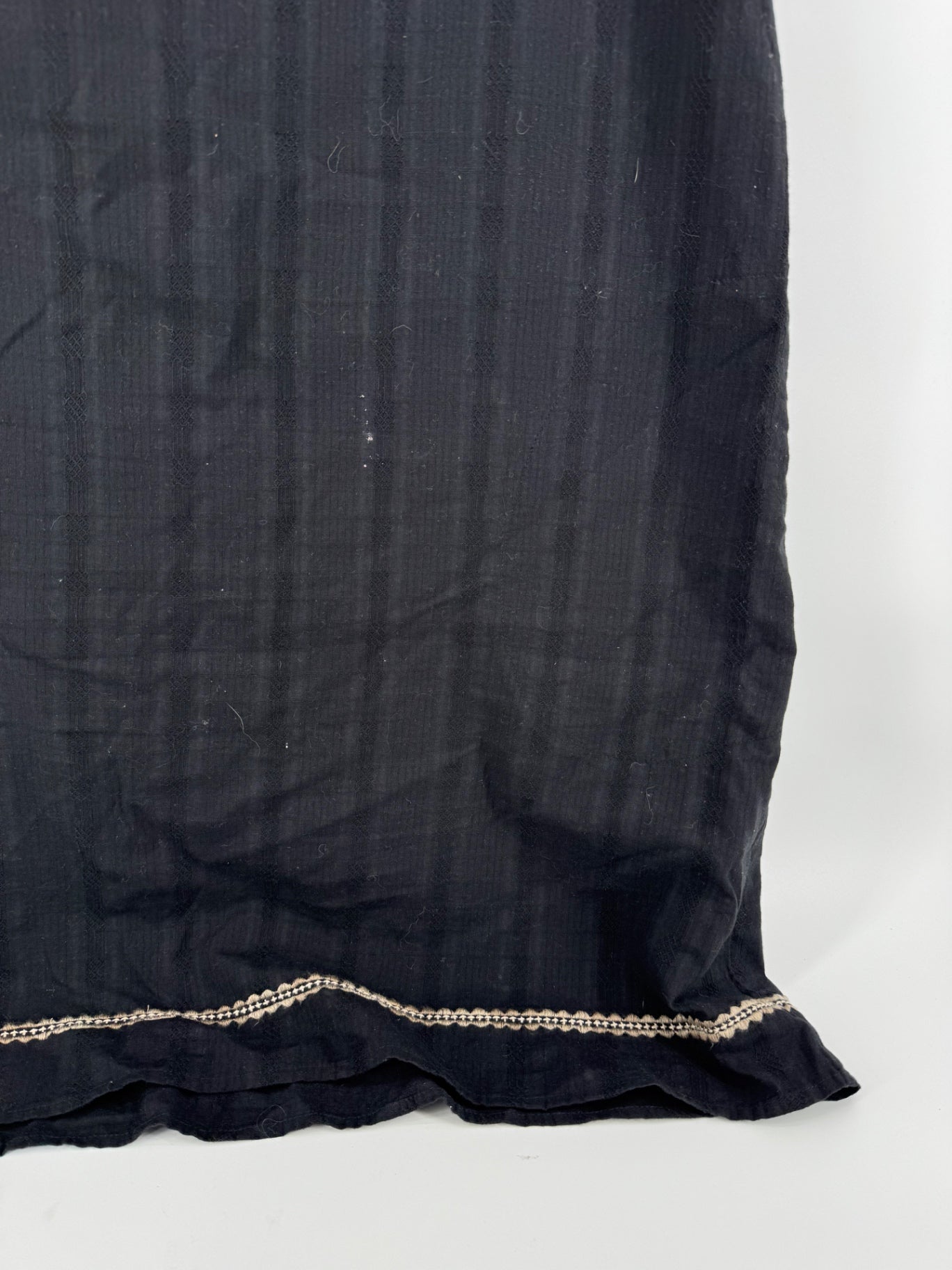 J.Jill Black Linen Embroidered Dress