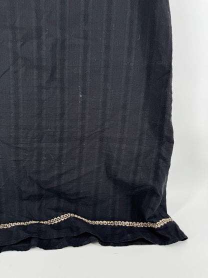 J.Jill Black Linen Embroidered Dress