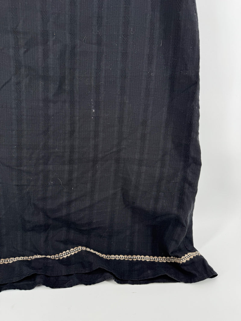 J.Jill Black Linen Embroidered Dress
