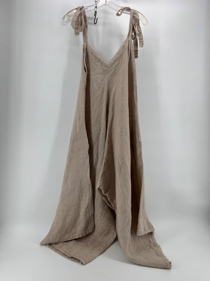 Unbranded Brown Linen Jumpsuit