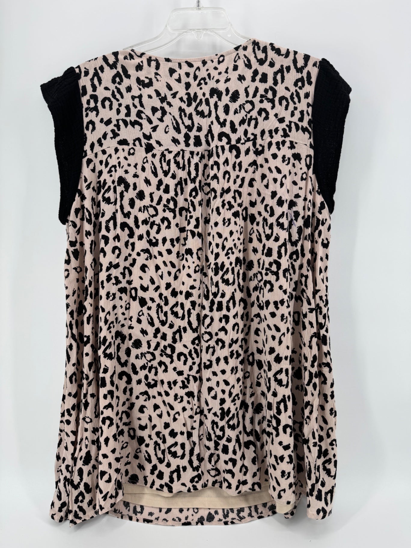 Savanna Jane Black Leopard/Embroidery Top