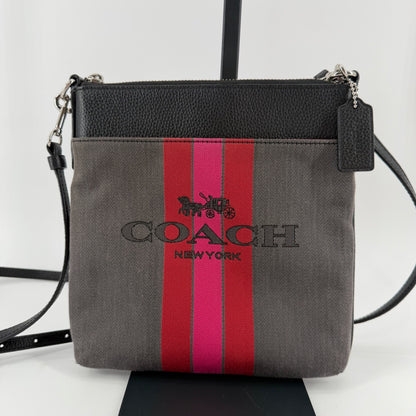 Coach Canvas Striped Crossbody
