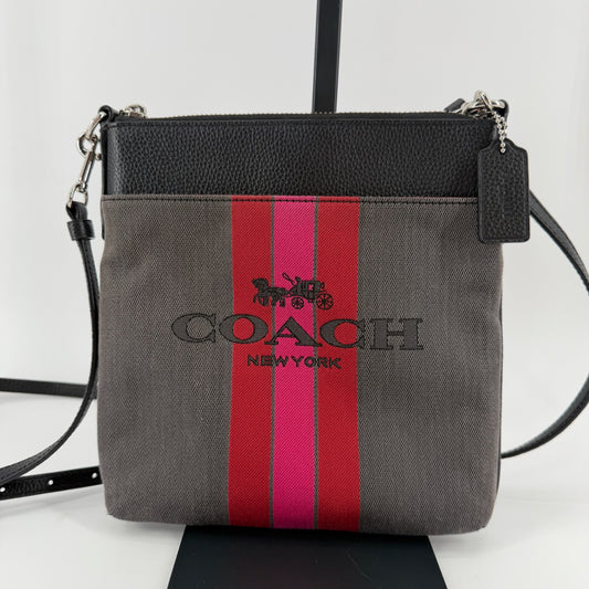 Coach Canvas Striped Crossbody