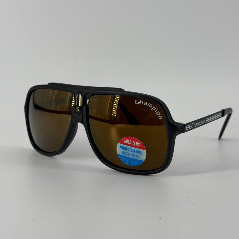 Champion New Old Stock 80s Black Sunglasses