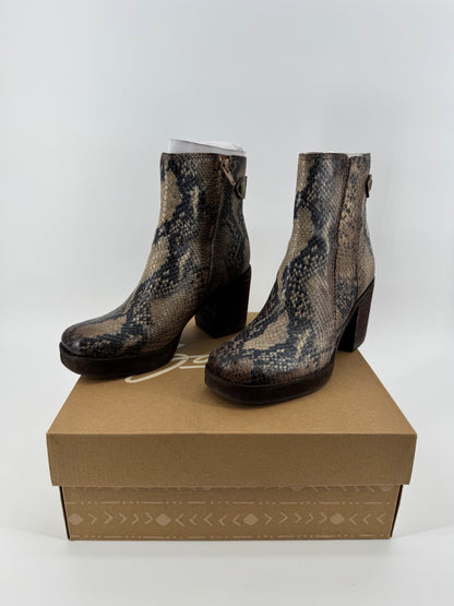 Zodiac Snakeskin Ankle Boots