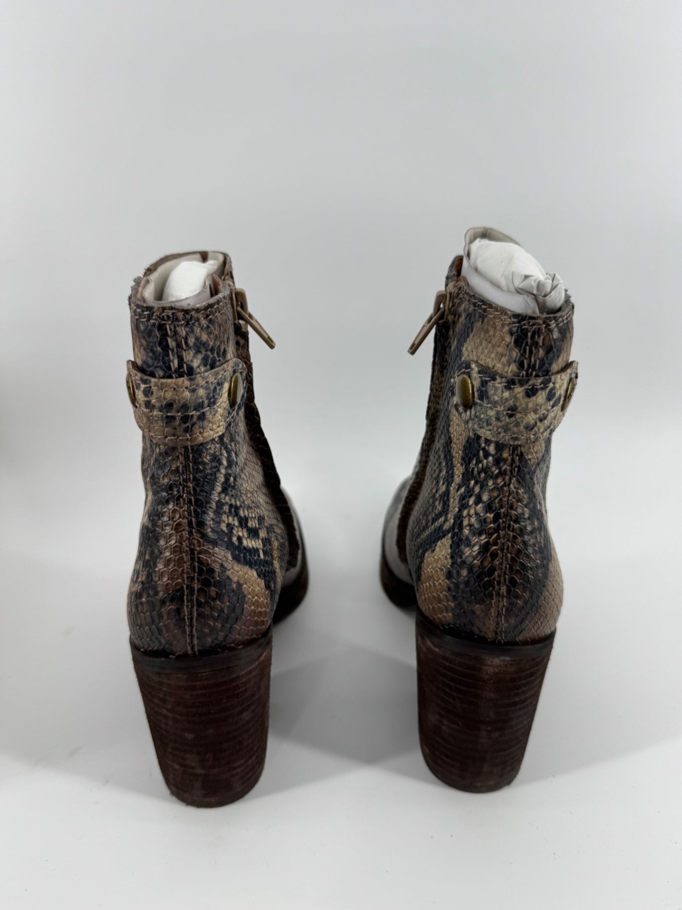 Zodiac Snakeskin Ankle Boots