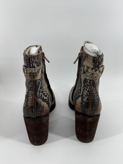 Zodiac Snakeskin Ankle Boots