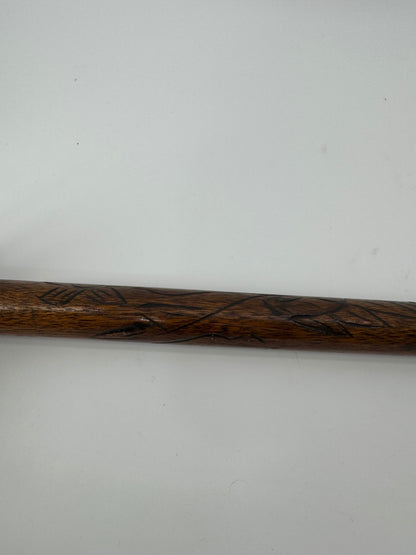 Unbranded Vintage Pool Stick Carved Wood