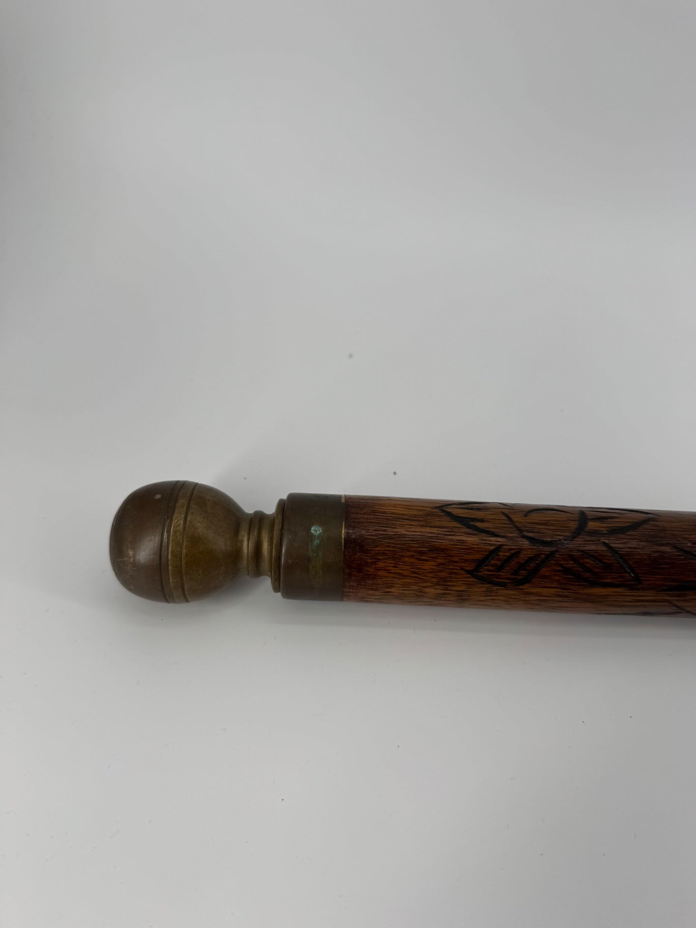 Unbranded Vintage Pool Stick Carved Wood