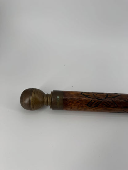 Unbranded Vintage Pool Stick Carved Wood