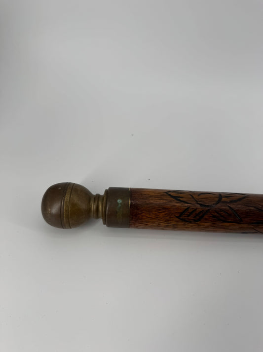 Unbranded Vintage Pool Stick Carved Wood