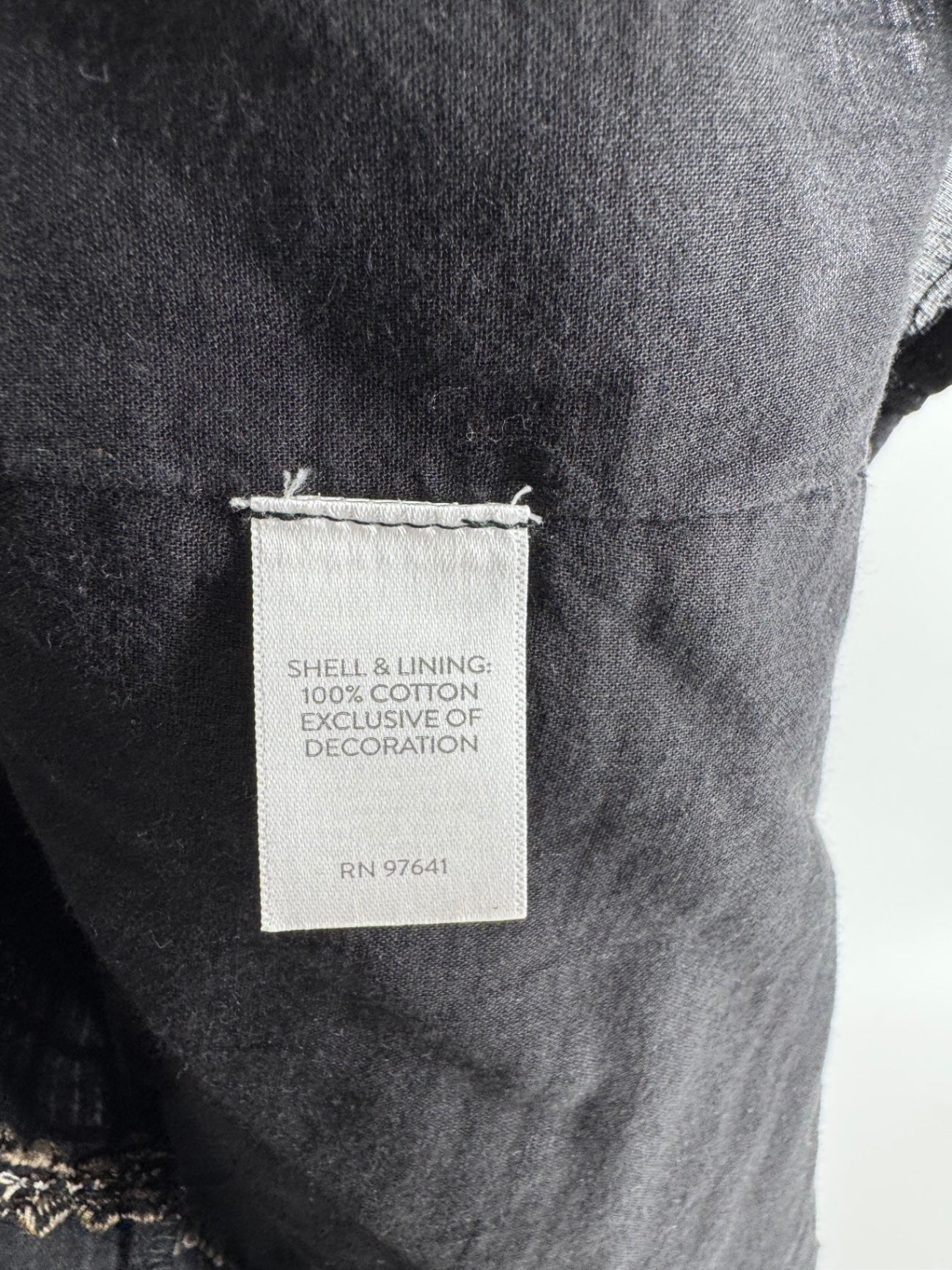J.Jill Black Linen Embroidered Dress