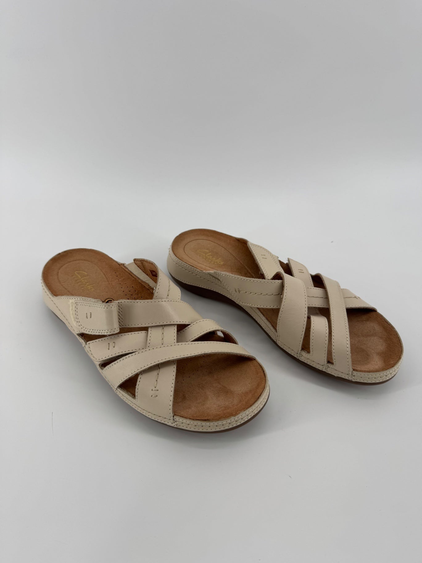 Clarks Beige Strap Sandals