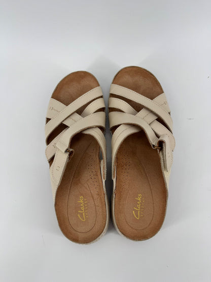 Clarks Beige Strap Sandals
