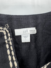 J.Jill Black Linen Embroidered Dress