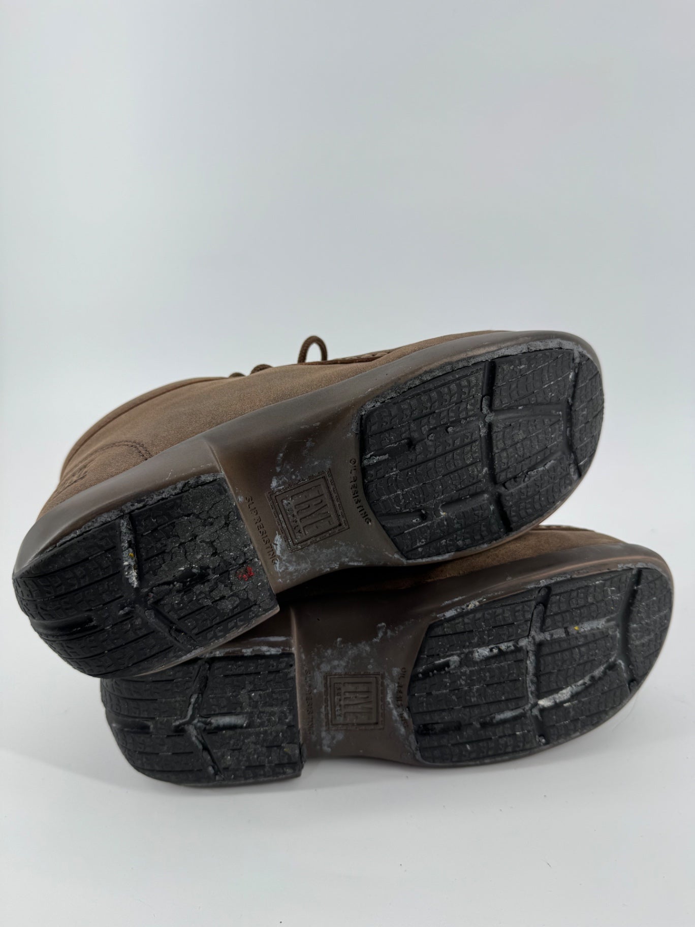 Frye Brown Oil/Slip Resistant Leather Boots