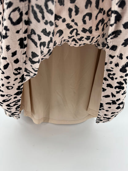 Savanna Jane Black Leopard/Embroidery Top