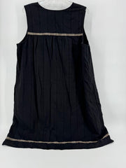 J.Jill Black Linen Embroidered Dress