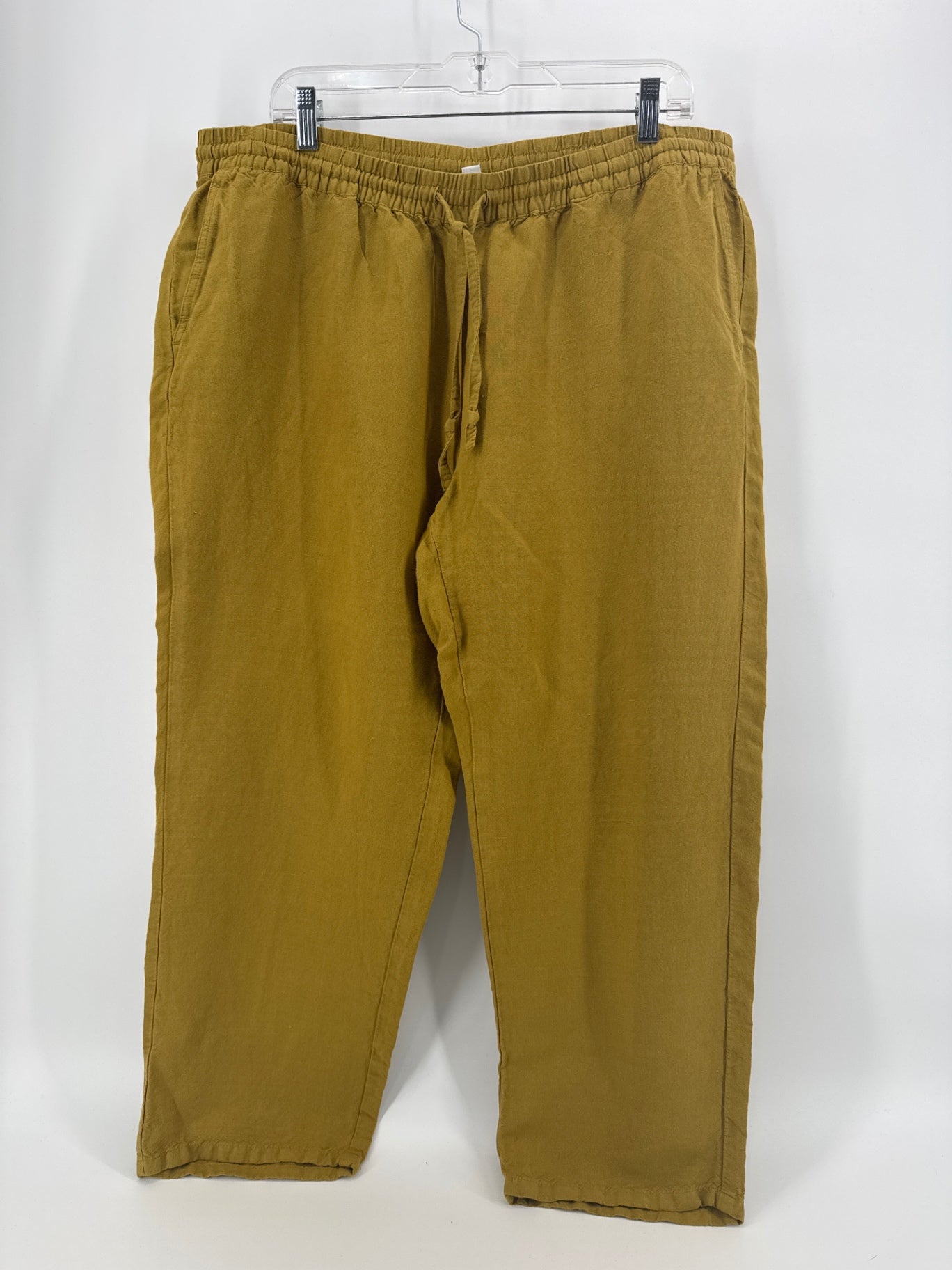 J.Jill Mustard Linen Cropped Pants