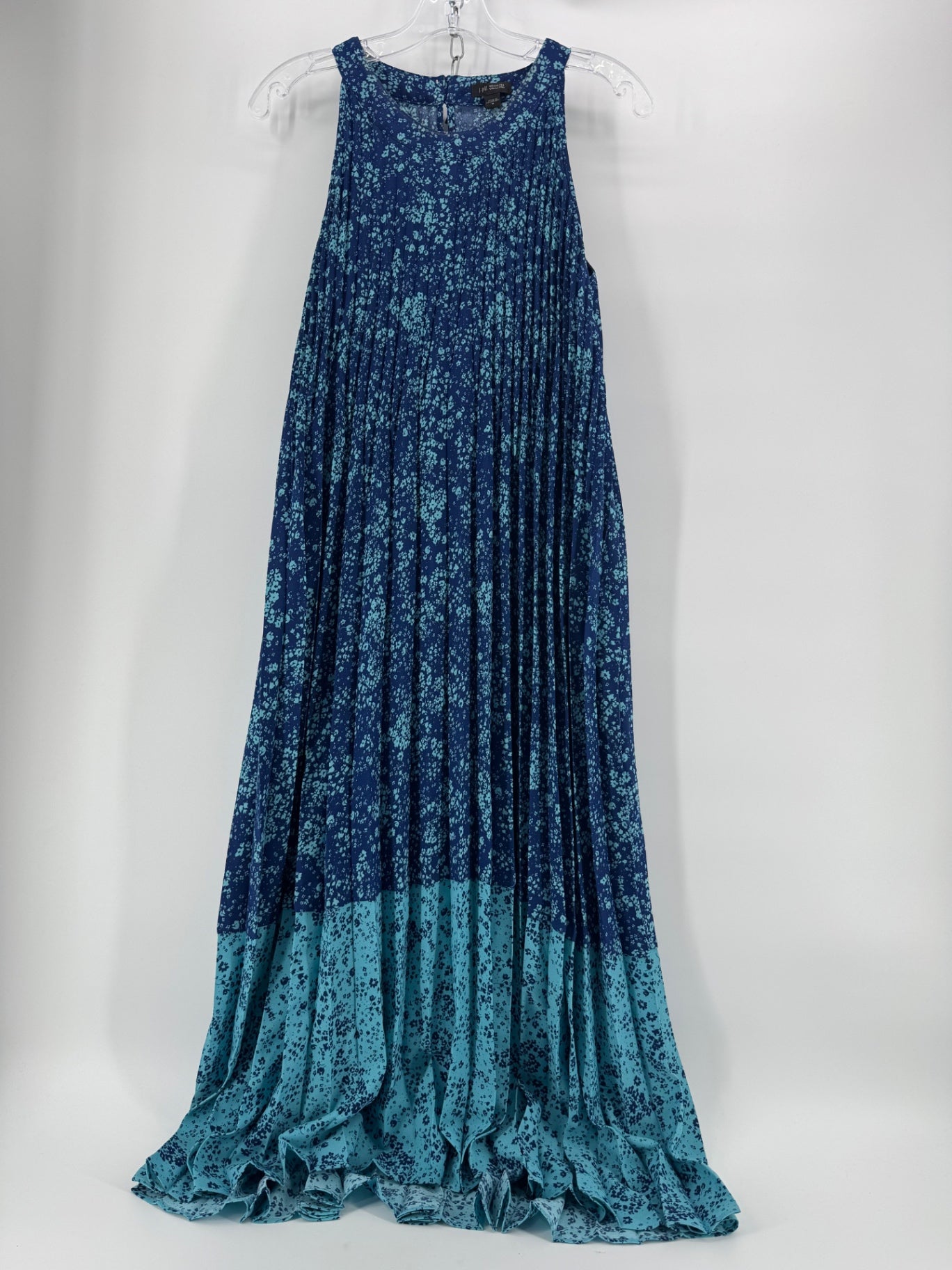 J.Jill Blue Floral Maxi Tank Dress