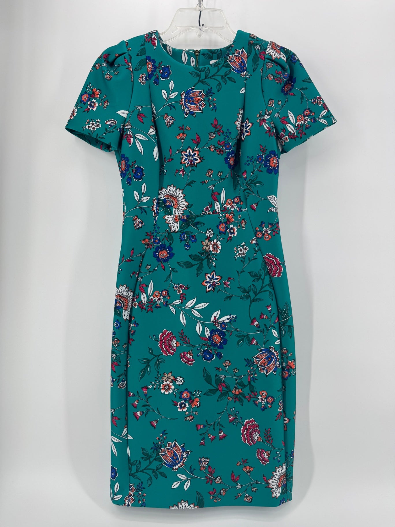 Calvin Klein Teal Floral Midi Dress