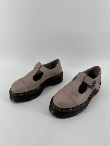 Dr. Martens Taupe Mary Jane Platforms