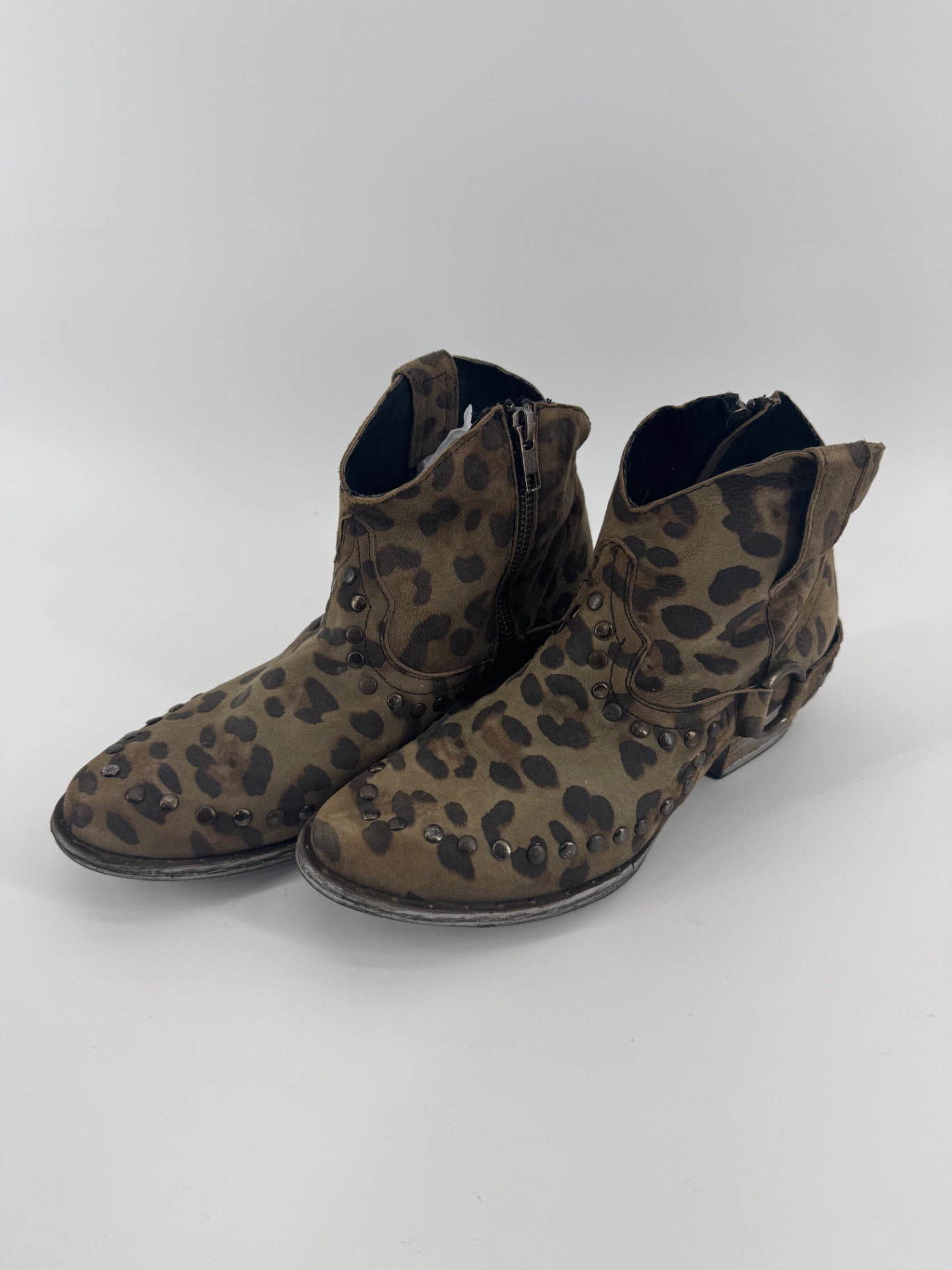 Circle G Animal Print Studded Short Boots