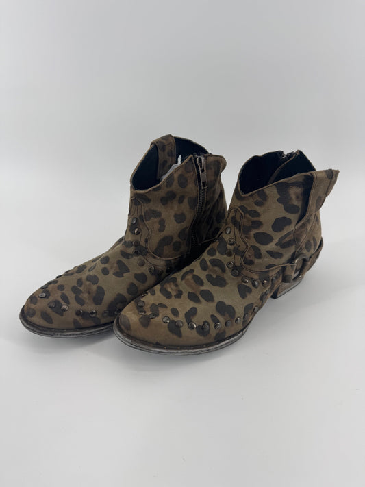 Circle G Animal Print Studded Short Boots