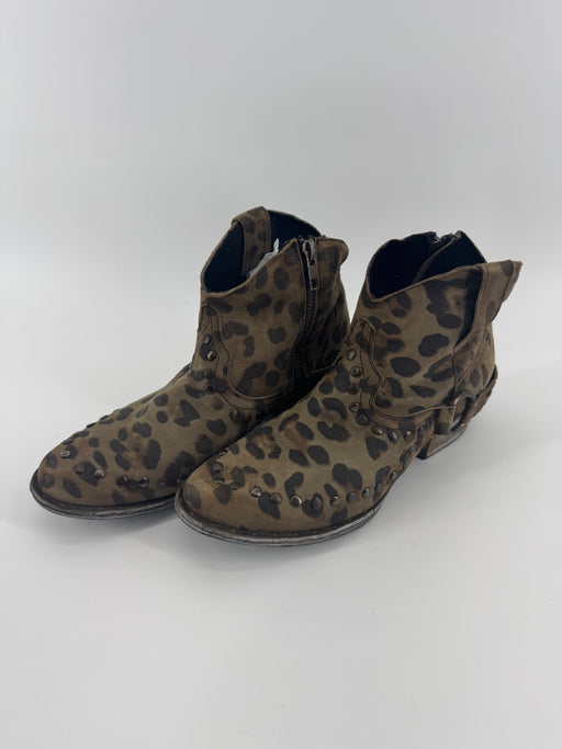 Circle G Animal Print Studded Short Boots