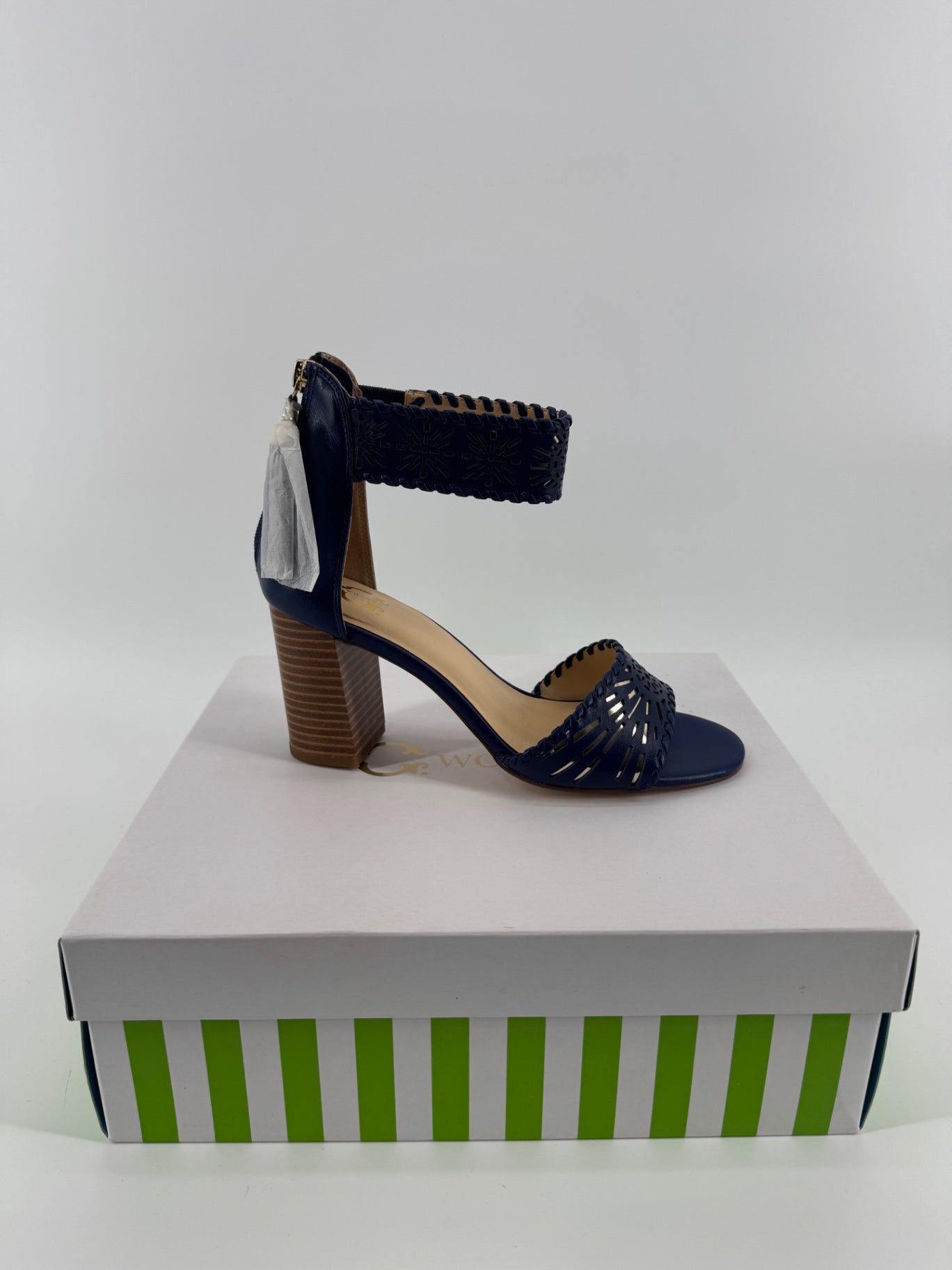 C. Wonder Navy Strap Heel