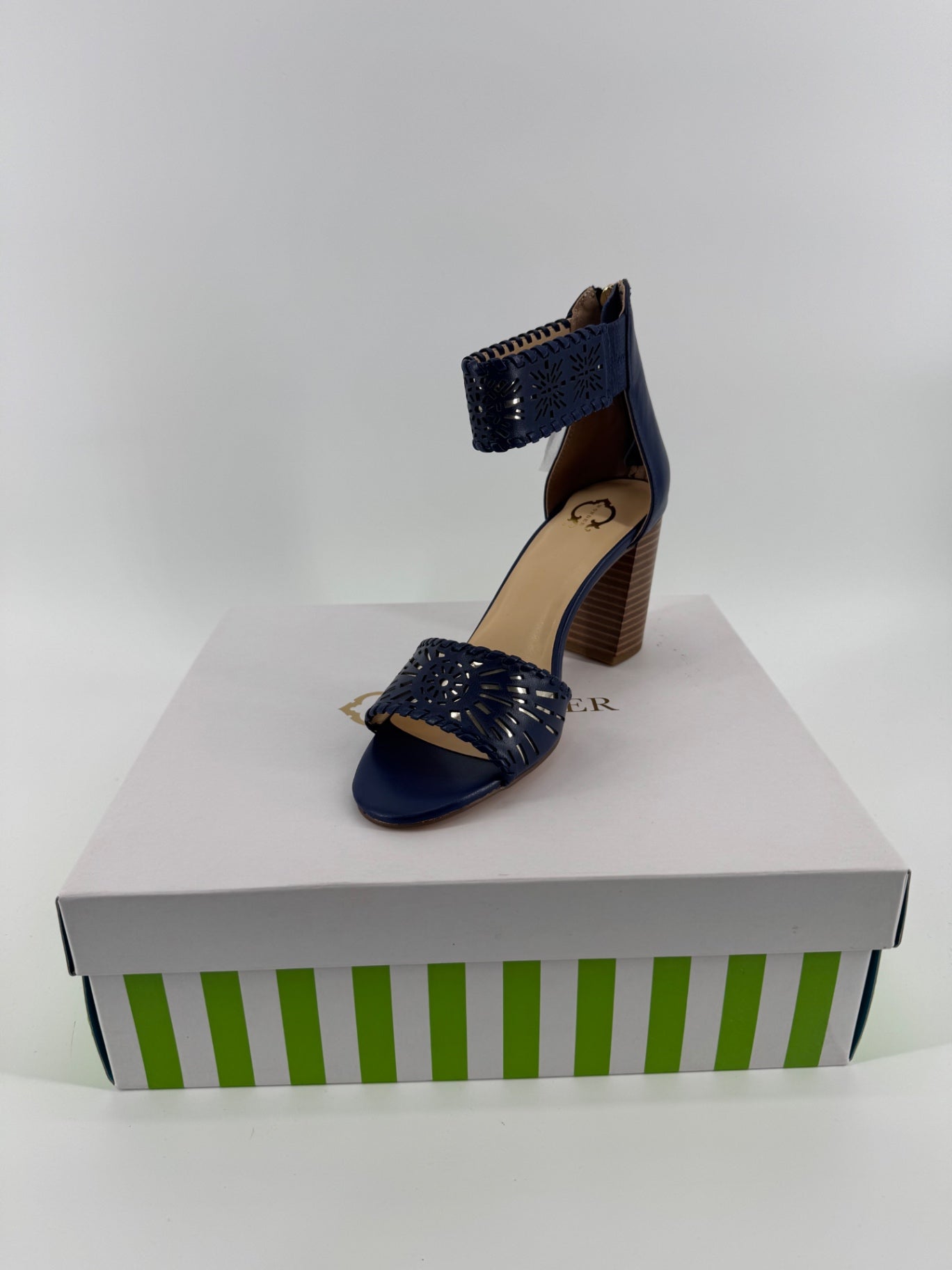 C. Wonder Navy Strap Heel