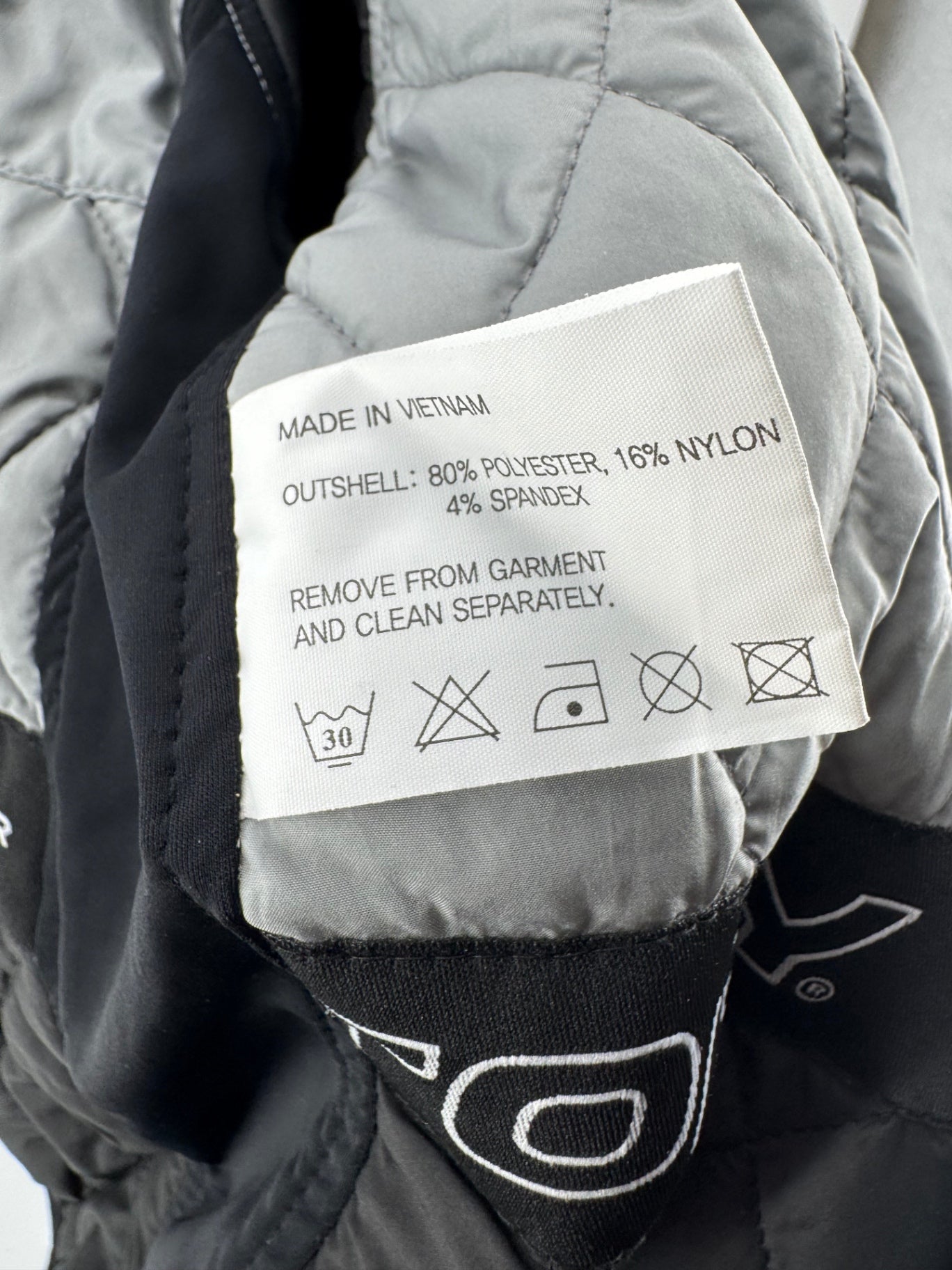 Victory Black Motorcycle Jacket Liner Size XL 