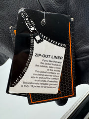 UNIK Select Black Leather Motorcycle Jacket Size 3XL
