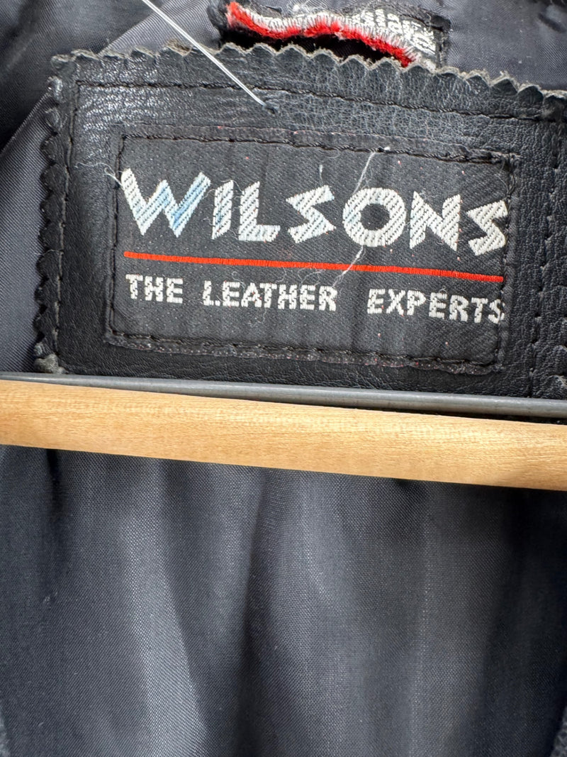 Vintage Wilsons Leather Crop Motorcycle Jacket Thinsulate Size Medium