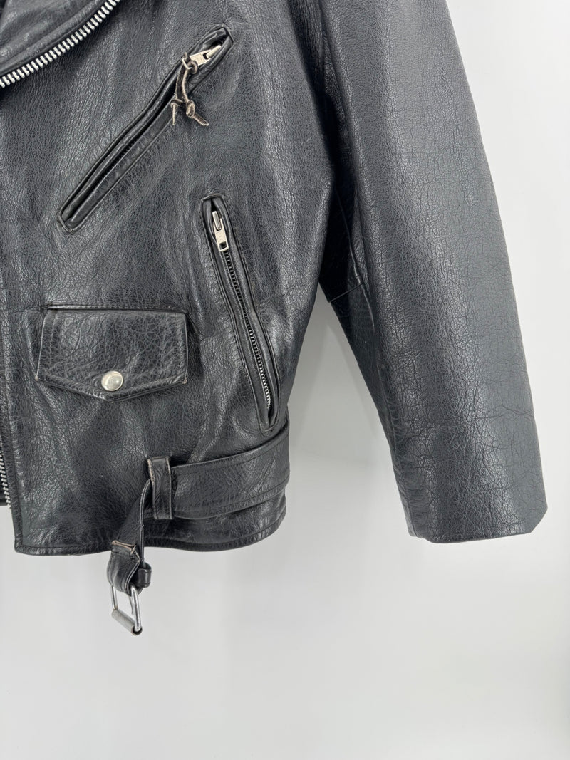 Vintage Wilsons Leather Crop Motorcycle Jacket Thinsulate Size Medium