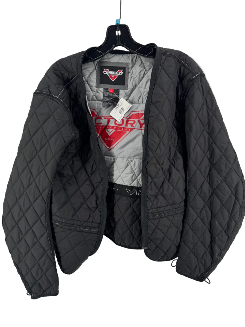 Victory Black Motorcycle Jacket Liner Size XL