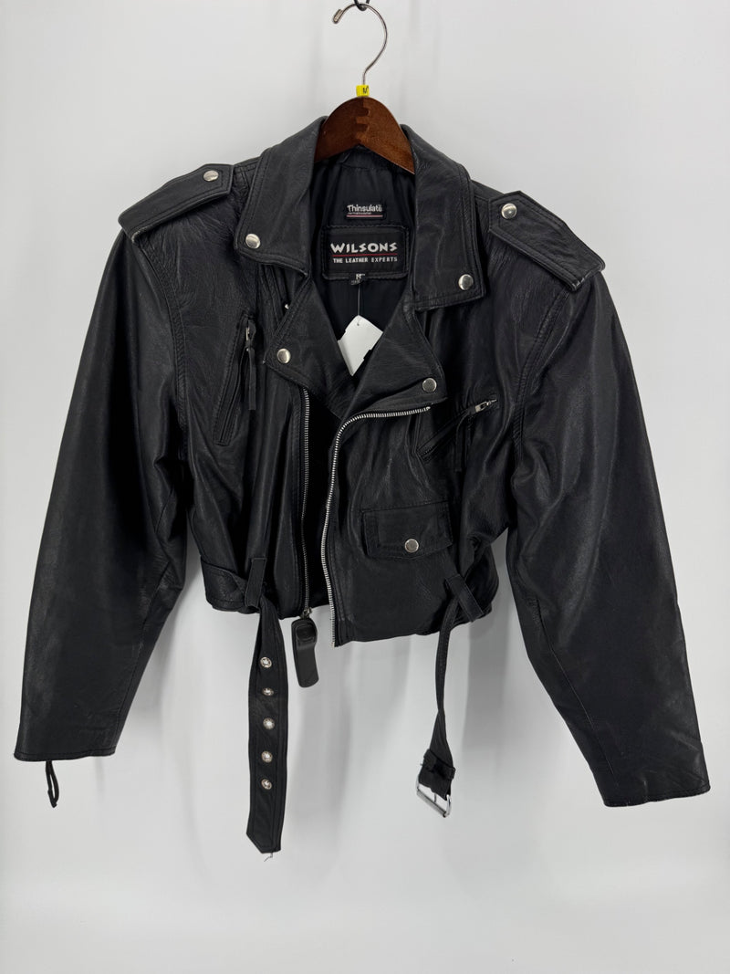 Vintage Wilsons Leather Motorcycle Jacket Size Medium