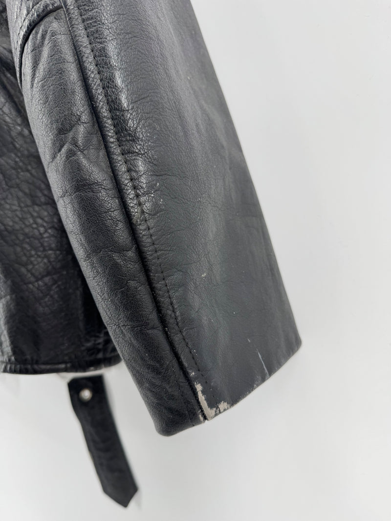 Vintage Wilsons Leather Crop Motorcycle Jacket Thinsulate Size Medium