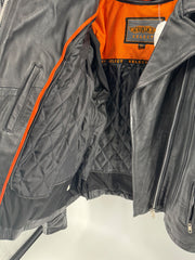 UNIK Select Black Leather Motorcycle Jacket Size 3XL