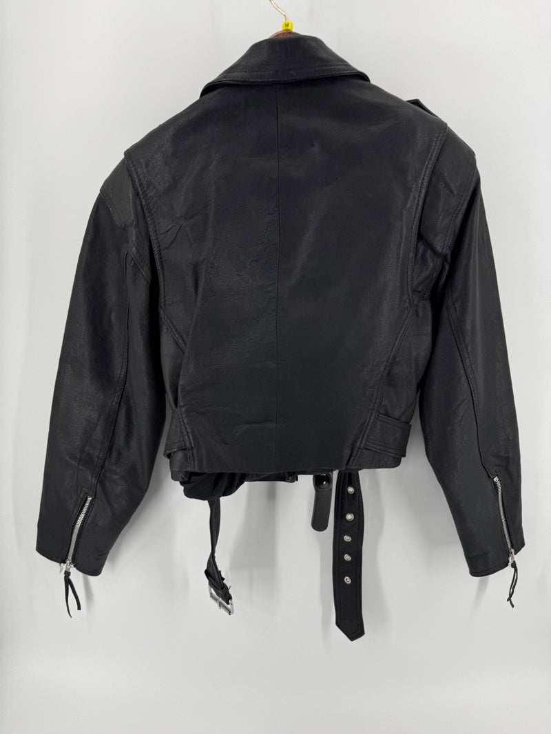 Vintage Wilsons Leather Motorcycle Jacket Size Medium